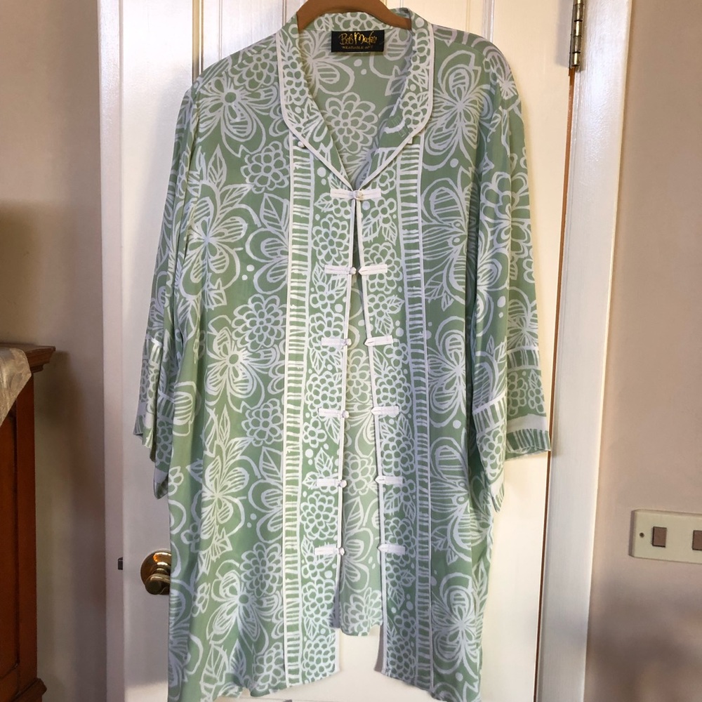 Bob Mackie Green Tunic with Matching Shell - 1X